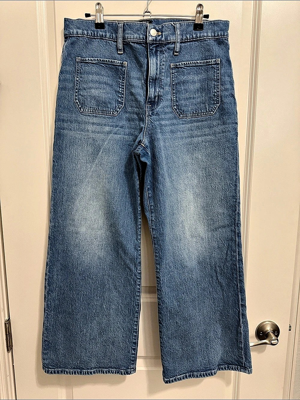 J.Crew Wide-Leg Crop Jeans Blue Waist 30